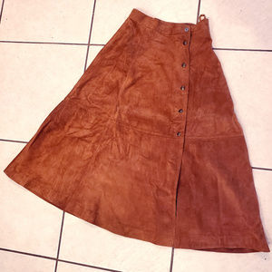 Bechamel Camel Suede Skirt
